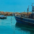 Malta- Marsaxlokk- Port.akryl,płótno, 70x100
